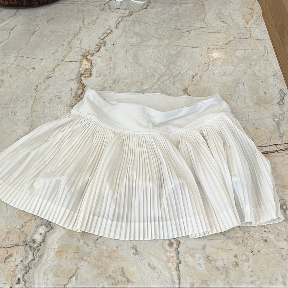 lululemon athletica White Pleated Mini Skirt